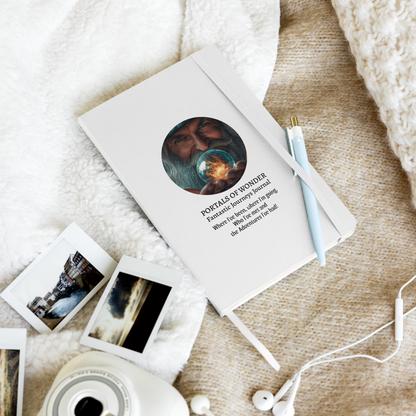Hardcover bound notebook, The Portals of Wonder Welcome Wizard A
