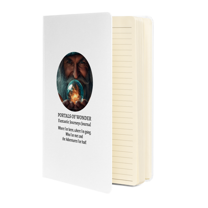 Hardcover bound notebook, The Portals of Wonder Welcome Wizard A